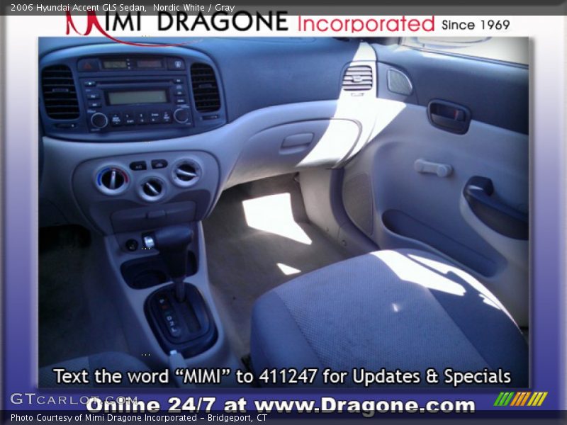 Nordic White / Gray 2006 Hyundai Accent GLS Sedan