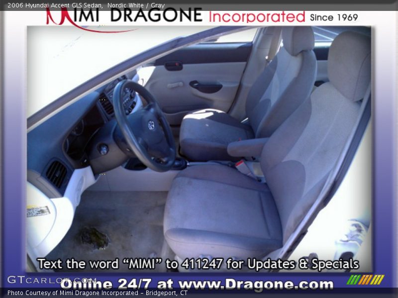 Nordic White / Gray 2006 Hyundai Accent GLS Sedan