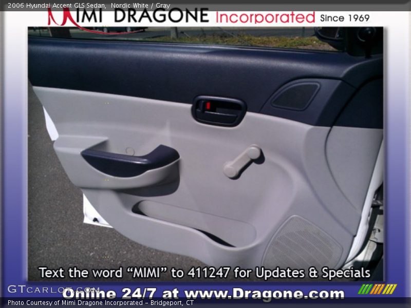 Nordic White / Gray 2006 Hyundai Accent GLS Sedan
