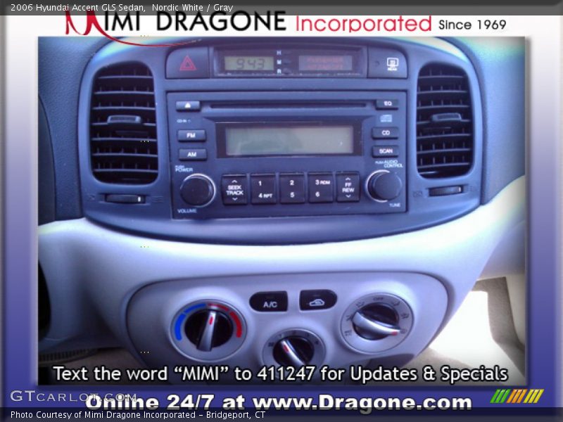Nordic White / Gray 2006 Hyundai Accent GLS Sedan