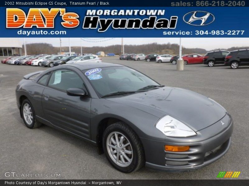 Titanium Pearl / Black 2002 Mitsubishi Eclipse GS Coupe