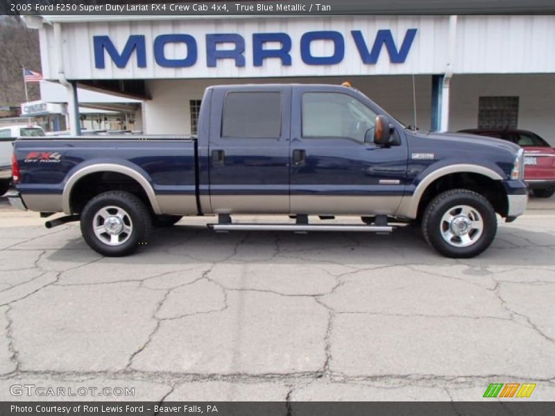 True Blue Metallic / Tan 2005 Ford F250 Super Duty Lariat FX4 Crew Cab 4x4