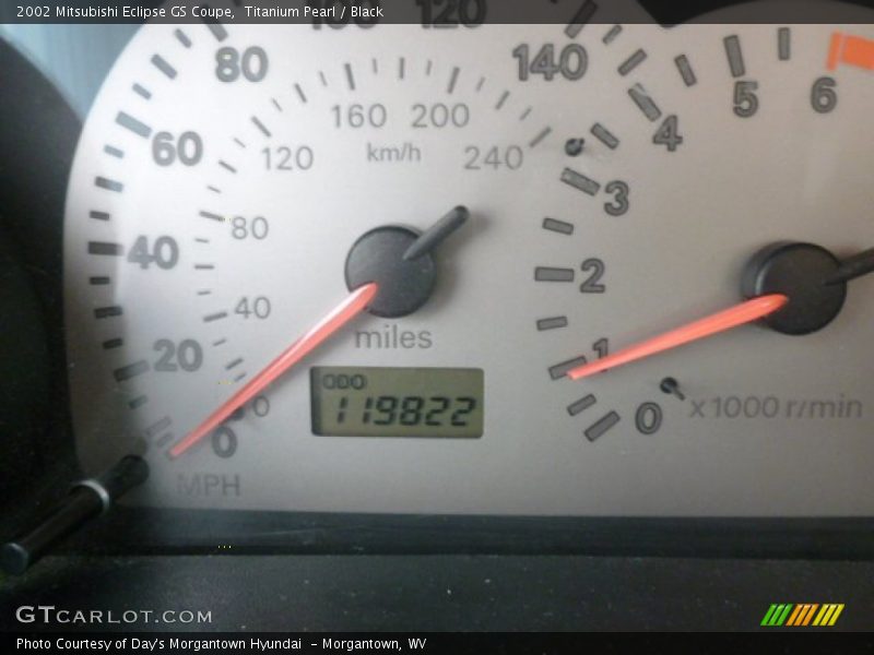 Titanium Pearl / Black 2002 Mitsubishi Eclipse GS Coupe