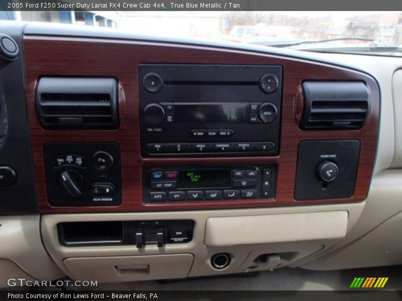 True Blue Metallic / Tan 2005 Ford F250 Super Duty Lariat FX4 Crew Cab 4x4