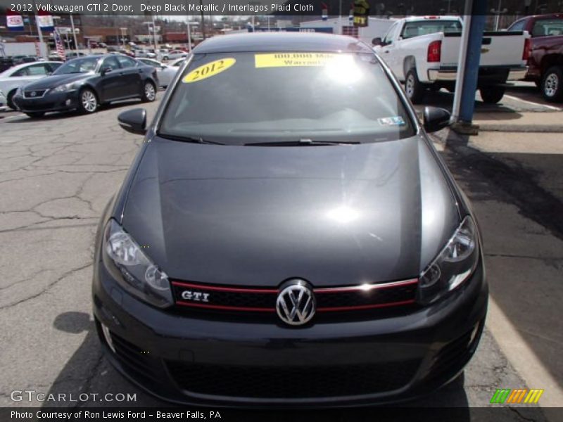 Deep Black Metallic / Interlagos Plaid Cloth 2012 Volkswagen GTI 2 Door