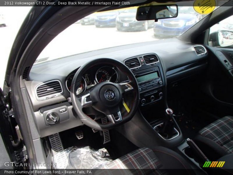 Deep Black Metallic / Interlagos Plaid Cloth 2012 Volkswagen GTI 2 Door