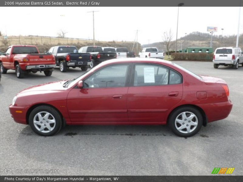 Electric Red / Gray 2006 Hyundai Elantra GLS Sedan