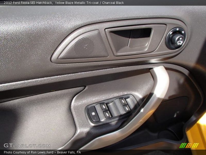 Yellow Blaze Metallic Tri-coat / Charcoal Black 2012 Ford Fiesta SES Hatchback
