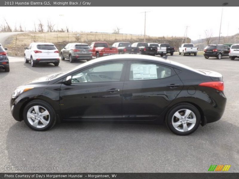 Midnight Black / Gray 2013 Hyundai Elantra GLS
