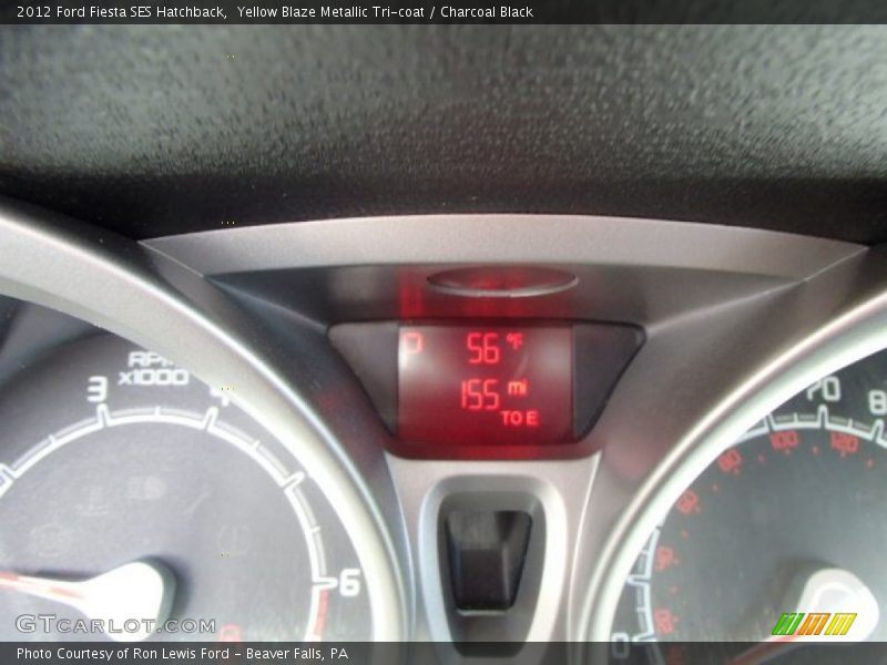 Yellow Blaze Metallic Tri-coat / Charcoal Black 2012 Ford Fiesta SES Hatchback