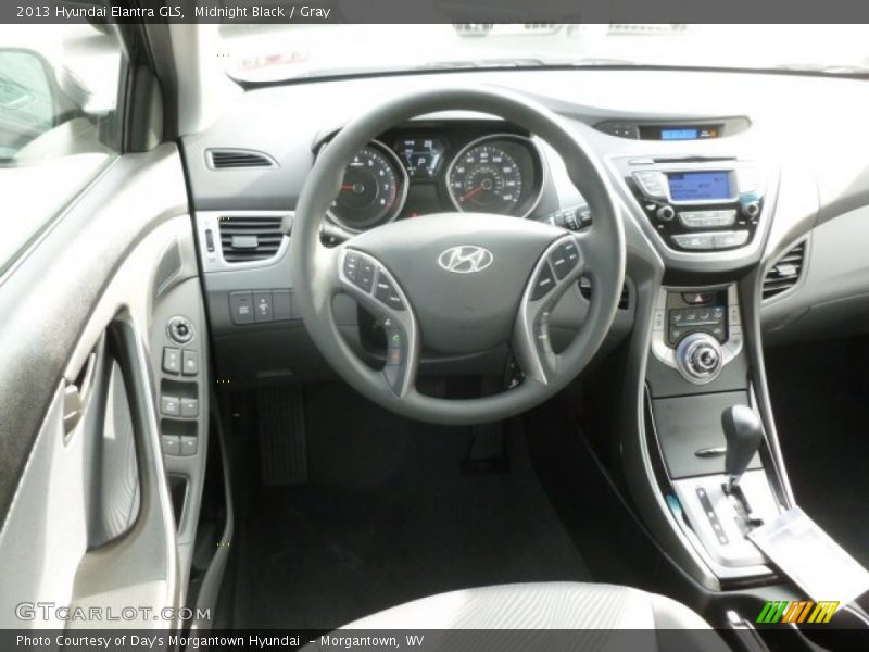 Midnight Black / Gray 2013 Hyundai Elantra GLS