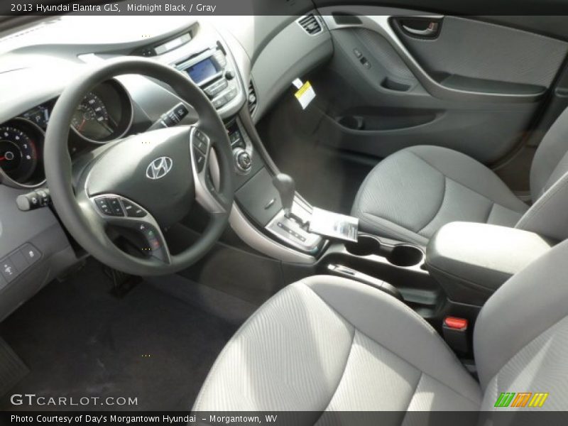 Midnight Black / Gray 2013 Hyundai Elantra GLS