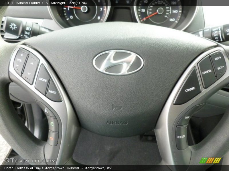 Midnight Black / Gray 2013 Hyundai Elantra GLS