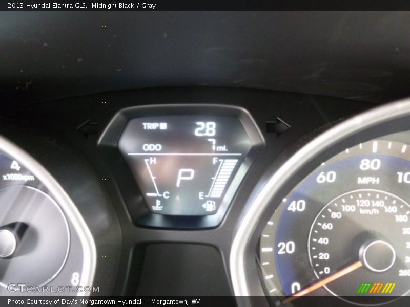 Midnight Black / Gray 2013 Hyundai Elantra GLS