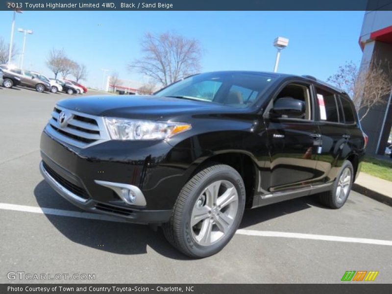 Black / Sand Beige 2013 Toyota Highlander Limited 4WD