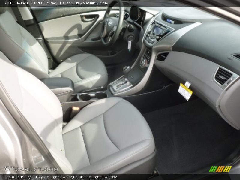 Harbor Gray Metallic / Gray 2013 Hyundai Elantra Limited