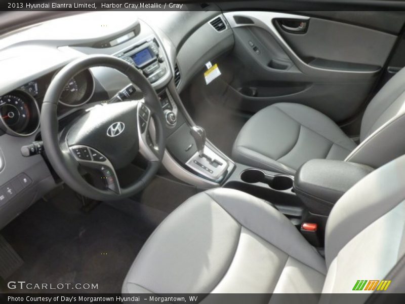 Harbor Gray Metallic / Gray 2013 Hyundai Elantra Limited