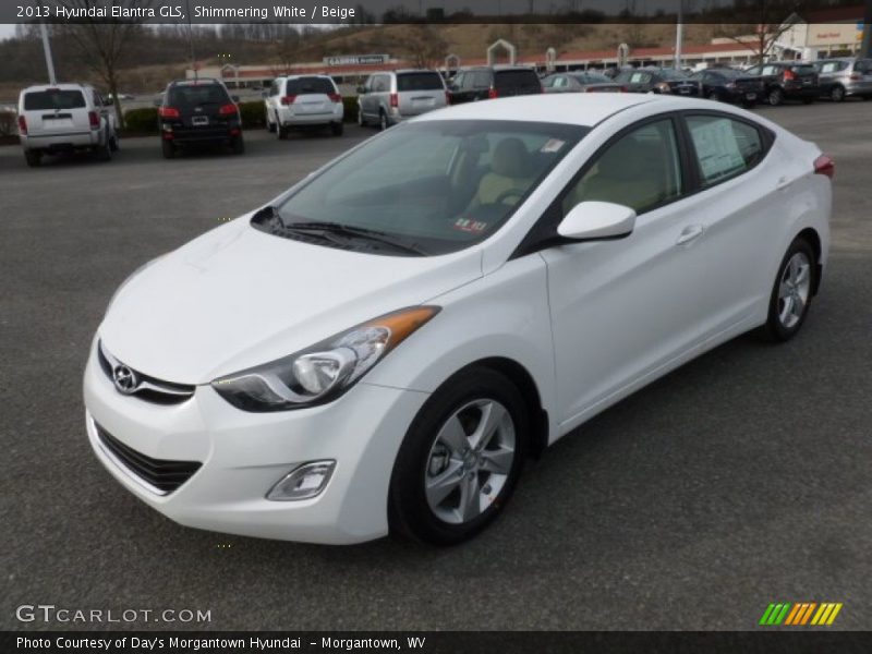 Shimmering White / Beige 2013 Hyundai Elantra GLS
