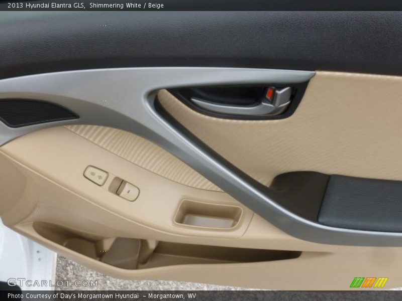Shimmering White / Beige 2013 Hyundai Elantra GLS