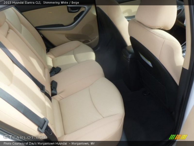 Shimmering White / Beige 2013 Hyundai Elantra GLS