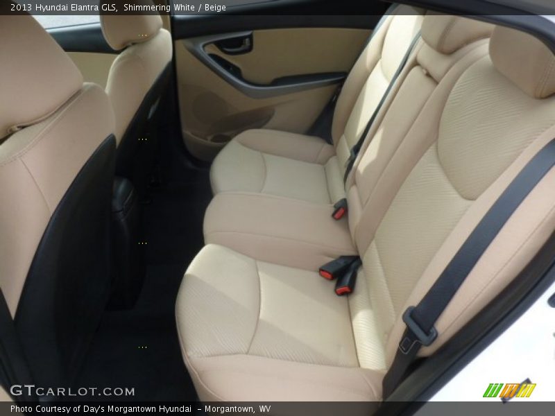 Shimmering White / Beige 2013 Hyundai Elantra GLS