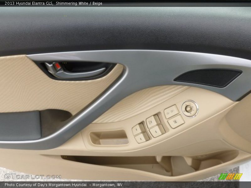 Shimmering White / Beige 2013 Hyundai Elantra GLS