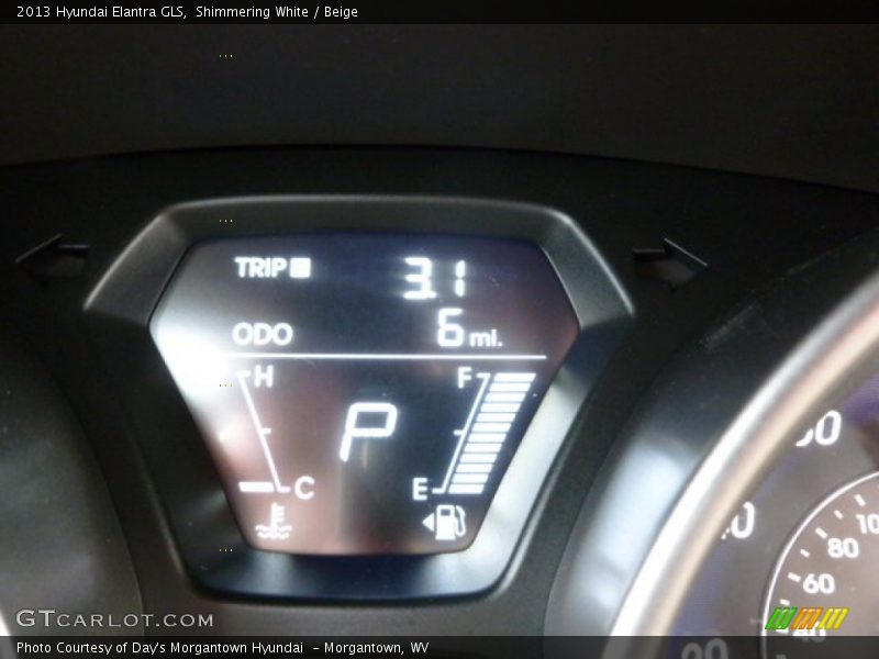 Shimmering White / Beige 2013 Hyundai Elantra GLS