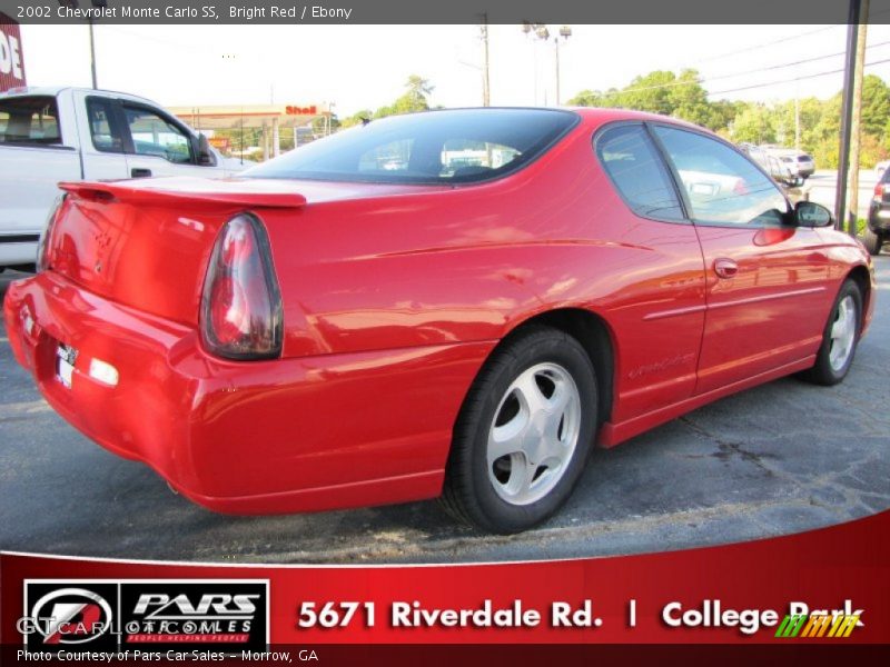 Bright Red / Ebony 2002 Chevrolet Monte Carlo SS