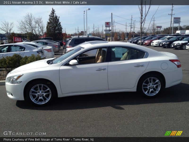 Winter Frost White / Cafe Latte 2011 Nissan Maxima 3.5 SV