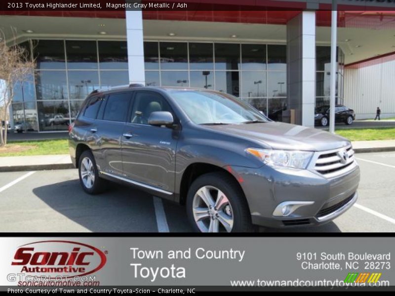 Magnetic Gray Metallic / Ash 2013 Toyota Highlander Limited