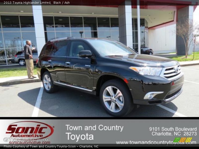 Black / Ash 2013 Toyota Highlander Limited