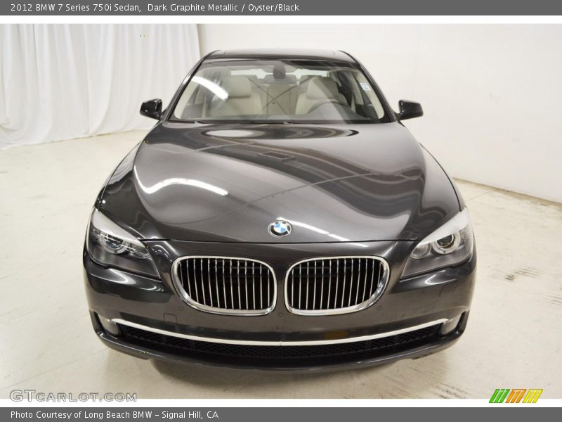 Dark Graphite Metallic / Oyster/Black 2012 BMW 7 Series 750i Sedan