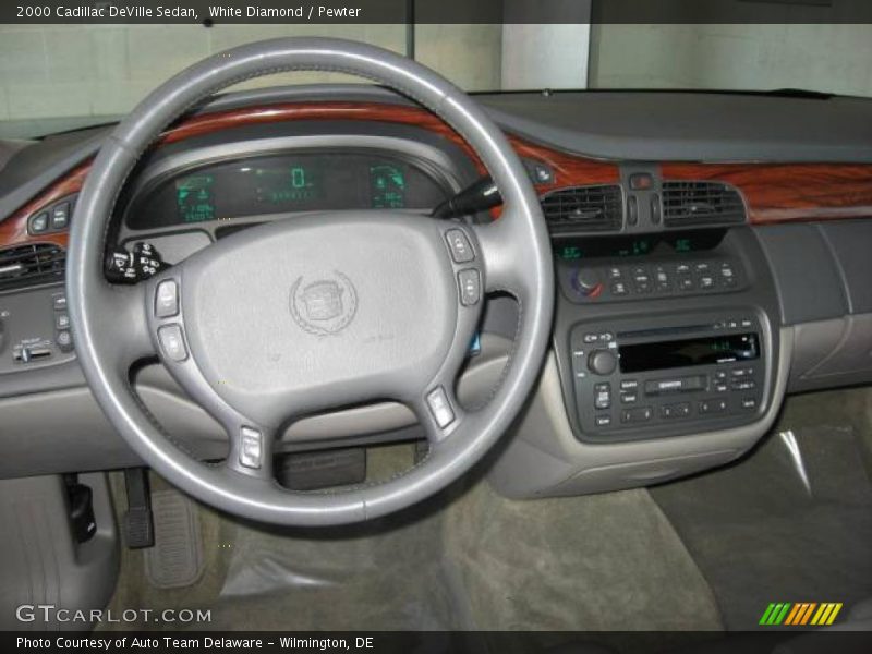 White Diamond / Pewter 2000 Cadillac DeVille Sedan