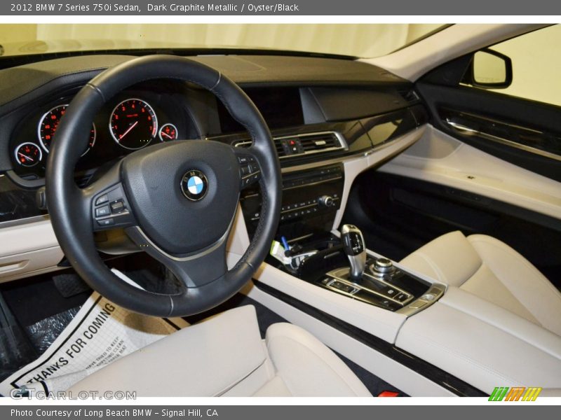 Dark Graphite Metallic / Oyster/Black 2012 BMW 7 Series 750i Sedan