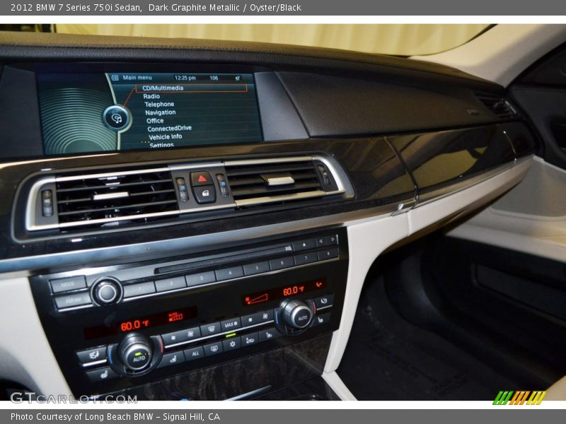 Dark Graphite Metallic / Oyster/Black 2012 BMW 7 Series 750i Sedan