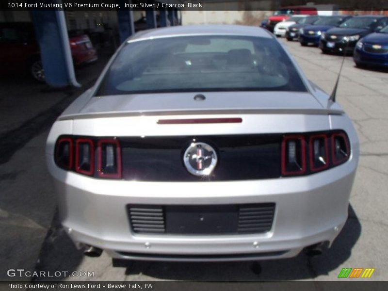 Ingot Silver / Charcoal Black 2014 Ford Mustang V6 Premium Coupe