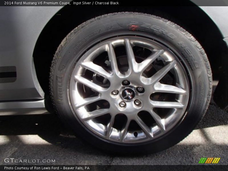 Ingot Silver / Charcoal Black 2014 Ford Mustang V6 Premium Coupe