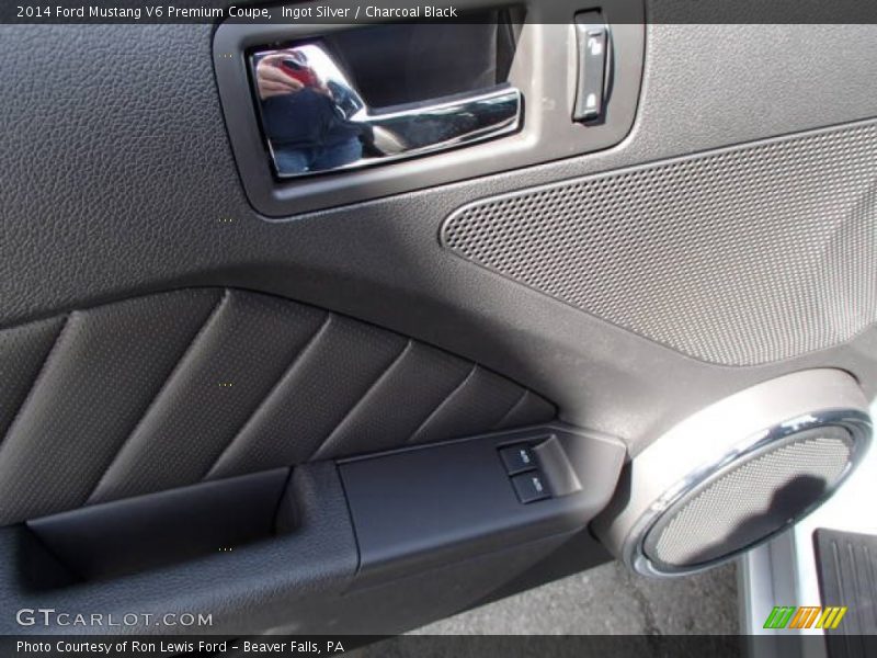 Ingot Silver / Charcoal Black 2014 Ford Mustang V6 Premium Coupe