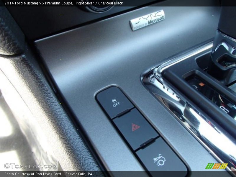 Ingot Silver / Charcoal Black 2014 Ford Mustang V6 Premium Coupe