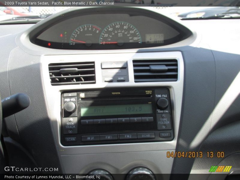 Pacific Blue Metallic / Dark Charcoal 2009 Toyota Yaris Sedan