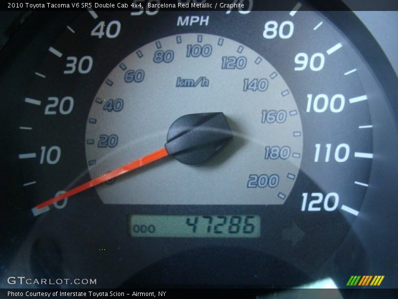 Barcelona Red Metallic / Graphite 2010 Toyota Tacoma V6 SR5 Double Cab 4x4