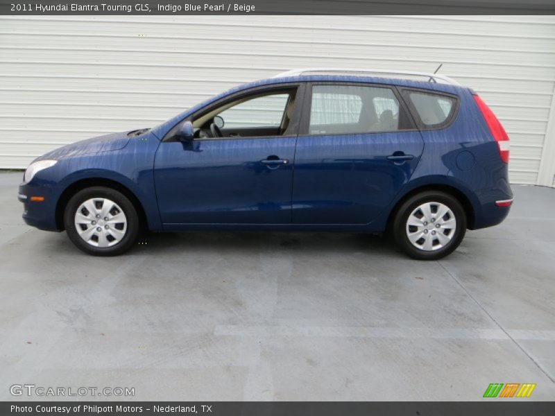 Indigo Blue Pearl / Beige 2011 Hyundai Elantra Touring GLS