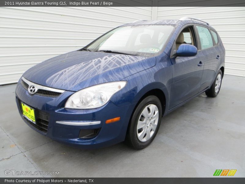 Indigo Blue Pearl / Beige 2011 Hyundai Elantra Touring GLS