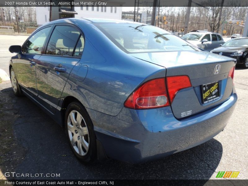 Atomic Blue Metallic / Gray 2007 Honda Civic LX Sedan