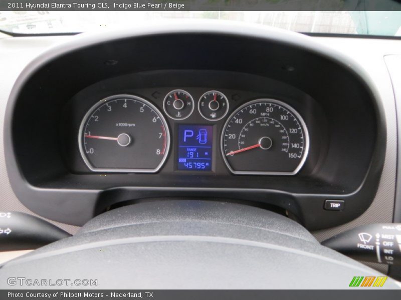 Indigo Blue Pearl / Beige 2011 Hyundai Elantra Touring GLS