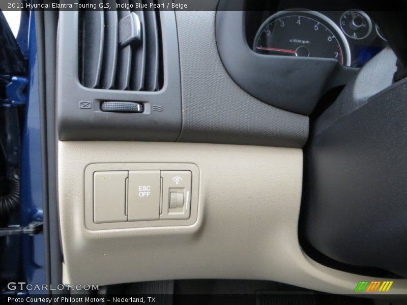 Indigo Blue Pearl / Beige 2011 Hyundai Elantra Touring GLS