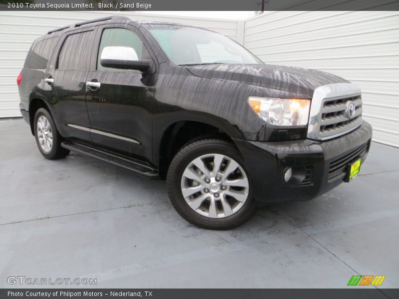 Black / Sand Beige 2010 Toyota Sequoia Limited