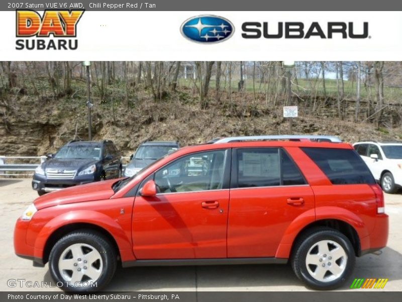 Chili Pepper Red / Tan 2007 Saturn VUE V6 AWD