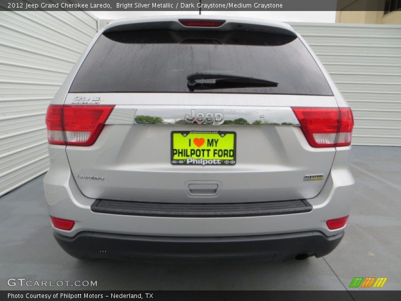 Bright Silver Metallic / Dark Graystone/Medium Graystone 2012 Jeep Grand Cherokee Laredo