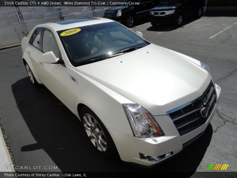 White Diamond Tri-Coat / Cashmere/Cocoa 2008 Cadillac CTS 4 AWD Sedan